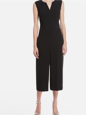 St. John black cropped jumpsuit